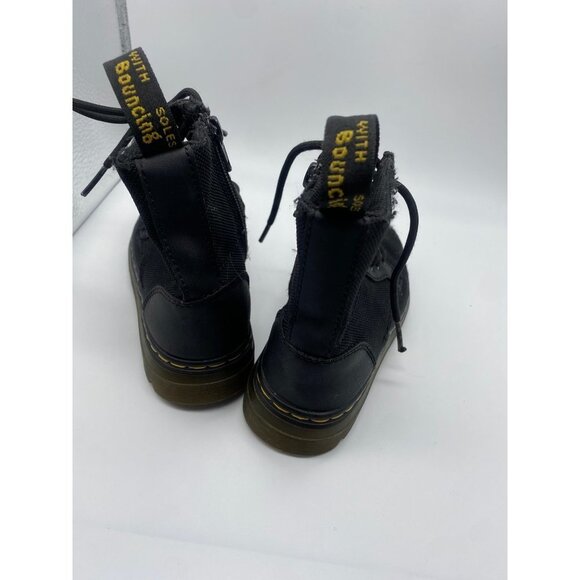 Doc Dr Martens Combs J Size 12 Kids Canvas Combat Zipper Boots Zip Up - Picture 7 of 7